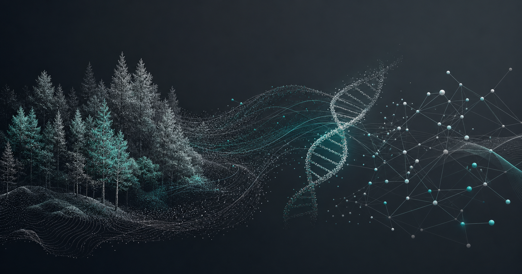 A point-cloud forest connected to genomic data and scientific computing networks